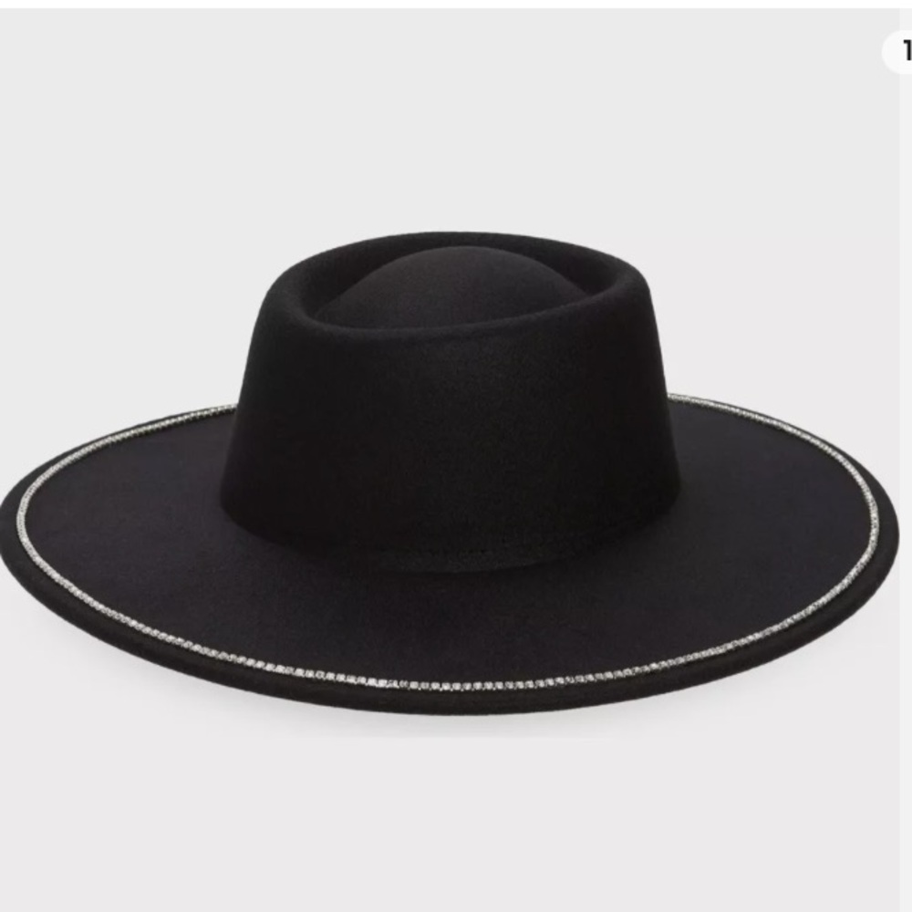 NWOT BP. Black felt cowboy hat with silver rhinestones and stars